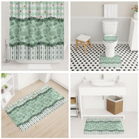 Oktoberfest Bavarian Heritage Bathroom Set Edelweiss Beer Festival Green Pattern