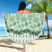 Oktoberfest Bavarian Heritage Beach Blanket Edelweiss Beer Festival Green Pattern