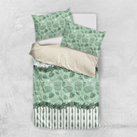 Oktoberfest Bavarian Heritage Bedding Set Edelweiss Beer Festival Green Pattern