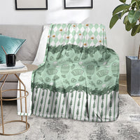 Oktoberfest Bavarian Heritage Blanket Edelweiss Beer Festival Green Pattern