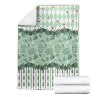 Oktoberfest Bavarian Heritage Blanket Edelweiss Beer Festival Green Pattern