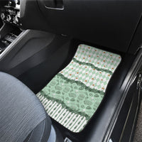 Oktoberfest Bavarian Heritage Car Mats Edelweiss Beer Festival Green Pattern