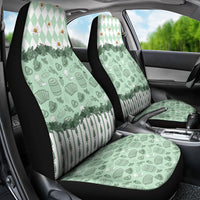 Oktoberfest Bavarian Heritage Car Seat Cover Edelweiss Beer Festival Green Pattern