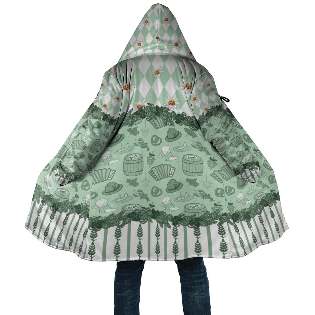 Oktoberfest Bavarian Heritage Cloak Edelweiss Beer Festival Green Pattern