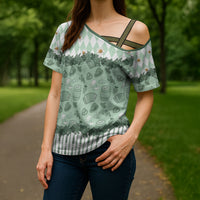 Oktoberfest Bavarian Heritage Cross Shoulder Shirt Edelweiss Beer Festival Green Pattern