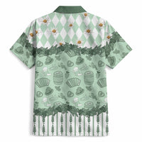 Oktoberfest Bavarian Heritage Hawaiian Shirt Edelweiss Beer Festival Green Pattern