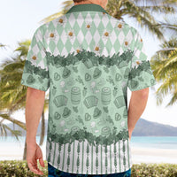 Oktoberfest Bavarian Heritage Hawaiian Shirt Edelweiss Beer Festival Green Pattern