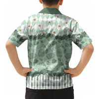 Oktoberfest Bavarian Heritage Hawaiian Shirt Edelweiss Beer Festival Green Pattern