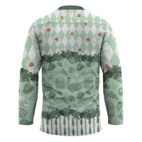 Oktoberfest Bavarian Heritage Hockey Jersey Edelweiss Beer Festival Green Pattern