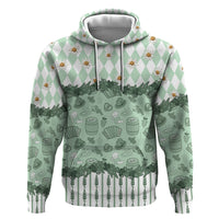 Oktoberfest Bavarian Heritage Hoodie Edelweiss Beer Festival Green Pattern