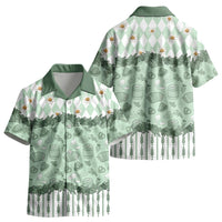 Oktoberfest Bavarian Heritage Kid Hawaiian Shirt Edelweiss Beer Festival Green Pattern
