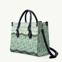Oktoberfest Bavarian Heritage Leather Bag Edelweiss Beer Festival Green Pattern
