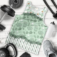 Oktoberfest Bavarian Heritage Men Tank Top Edelweiss Beer Festival Green Pattern