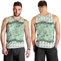 Oktoberfest Bavarian Heritage Men Tank Top Edelweiss Beer Festival Green Pattern