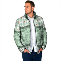 Oktoberfest Bavarian Heritage Padded Jacket Edelweiss Beer Festival Green Pattern
