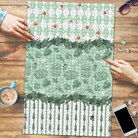Oktoberfest Bavarian Heritage Puzzle Edelweiss Beer Festival Green Pattern