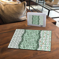 Oktoberfest Bavarian Heritage Puzzle Edelweiss Beer Festival Green Pattern