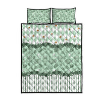 Oktoberfest Bavarian Heritage Quilt Bed Set Edelweiss Beer Festival Green Pattern