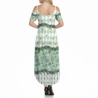 Oktoberfest Bavarian Heritage Summer Maxi Dress Edelweiss Beer Festival Green Pattern