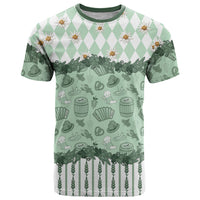 Oktoberfest Bavarian Heritage T Shirt Edelweiss Beer Festival Green Pattern