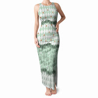 Oktoberfest Bavarian Heritage Tank Maxi Dress Edelweiss Beer Festival Green Pattern