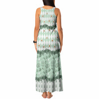 Oktoberfest Bavarian Heritage Tank Maxi Dress Edelweiss Beer Festival Green Pattern