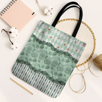 Oktoberfest Bavarian Heritage Tote Bag Edelweiss Beer Festival Green Pattern