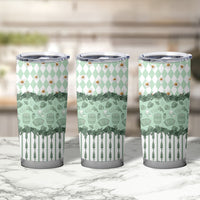 Oktoberfest Bavarian Heritage Tumbler Cup Edelweiss Beer Festival Green Pattern