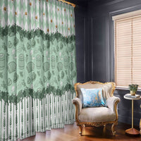 Oktoberfest Bavarian Heritage Window Curtain Edelweiss Beer Festival Green Pattern