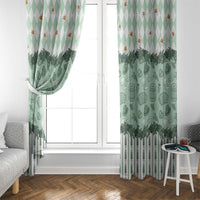 Oktoberfest Bavarian Heritage Window Curtain Edelweiss Beer Festival Green Pattern