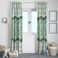 Oktoberfest Bavarian Heritage Window Curtain Edelweiss Beer Festival Green Pattern