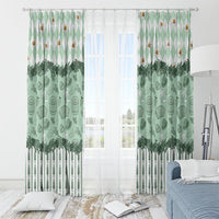 Oktoberfest Bavarian Heritage Window Curtain Edelweiss Beer Festival Green Pattern