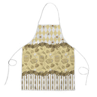 Oktoberfest Bavarian Heritage Apron Edelweiss Beer Festival Gold Pattern