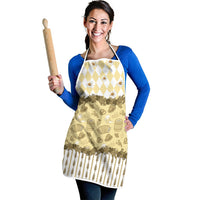 Oktoberfest Bavarian Heritage Apron Edelweiss Beer Festival Gold Pattern