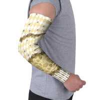 Oktoberfest Bavarian Heritage Arm Sleeves Edelweiss Beer Festival Gold Pattern