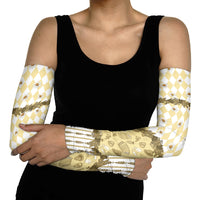 Oktoberfest Bavarian Heritage Arm Sleeves Edelweiss Beer Festival Gold Pattern