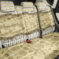 Oktoberfest Bavarian Heritage Back Car Seat Cover Edelweiss Beer Festival Gold Pattern