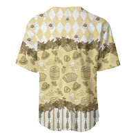 Oktoberfest Bavarian Heritage Baseball Jersey Edelweiss Beer Festival Gold Pattern
