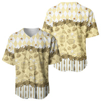 Oktoberfest Bavarian Heritage Baseball Jersey Edelweiss Beer Festival Gold Pattern