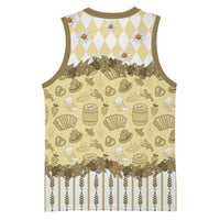 Oktoberfest Bavarian Heritage Basketball Jersey Edelweiss Beer Festival Gold Pattern