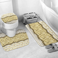 Oktoberfest Bavarian Heritage Bathroom Set Edelweiss Beer Festival Gold Pattern