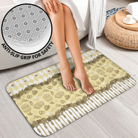 Oktoberfest Bavarian Heritage Bathroom Set Edelweiss Beer Festival Gold Pattern