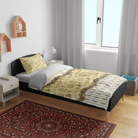 Oktoberfest Bavarian Heritage Bedding Set Edelweiss Beer Festival Gold Pattern