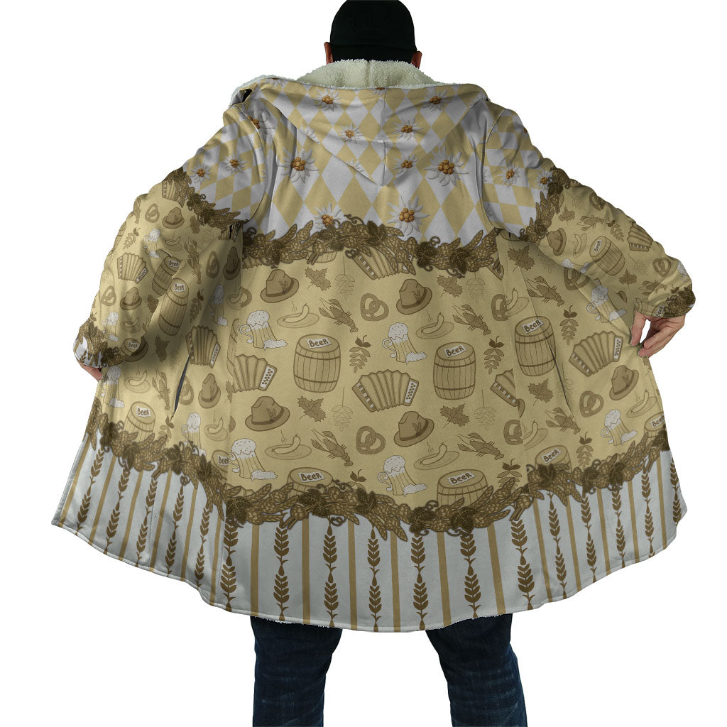Oktoberfest Bavarian Heritage Cloak Edelweiss Beer Festival Gold Pattern