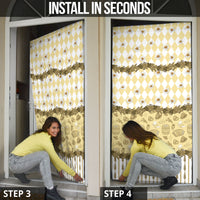 Oktoberfest Bavarian Heritage Door Cover Edelweiss Beer Festival Gold Pattern
