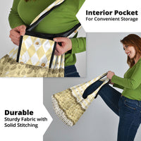 Oktoberfest Bavarian Heritage Grocery Bag Edelweiss Beer Festival Gold Pattern