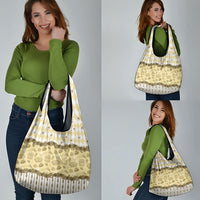 Oktoberfest Bavarian Heritage Grocery Bag Edelweiss Beer Festival Gold Pattern