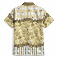 Oktoberfest Bavarian Heritage Hawaiian Shirt Edelweiss Beer Festival Gold Pattern