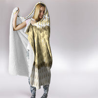 Oktoberfest Bavarian Heritage Hooded Blanket Edelweiss Beer Festival Gold Pattern