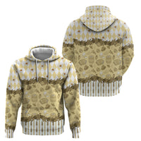 Oktoberfest Bavarian Heritage Hoodie Edelweiss Beer Festival Gold Pattern